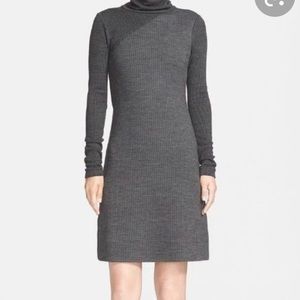 Theory Wool Blend Turtleneck Sweater Dress